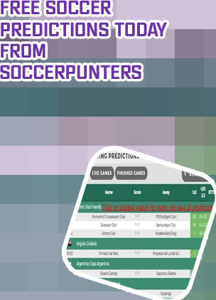 Soccer score predictions today